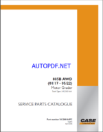Case 885B AWD Motor Grader Service Parts Catalogue (542200164PC) (April 2025)