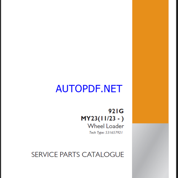 Case 921G Wheel Loader Service Parts Catalogue (531657921PC) (March 2025)