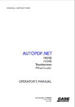 Case 1021G, 1121G Touchscreen Operators Manual (91900007) (April 2023)