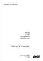 Case 1021G, 1121G Touchscreen Wheel Loader Operators Manual (92259066) (June 2024)