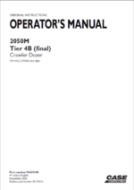 Case 2050M Tier 4B Final Crawler Dozer Operators Manual (90429308) (December 2020)
