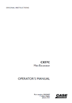 Case CX57C Mini Excavator Operators Manual (90436687) (January 2021)