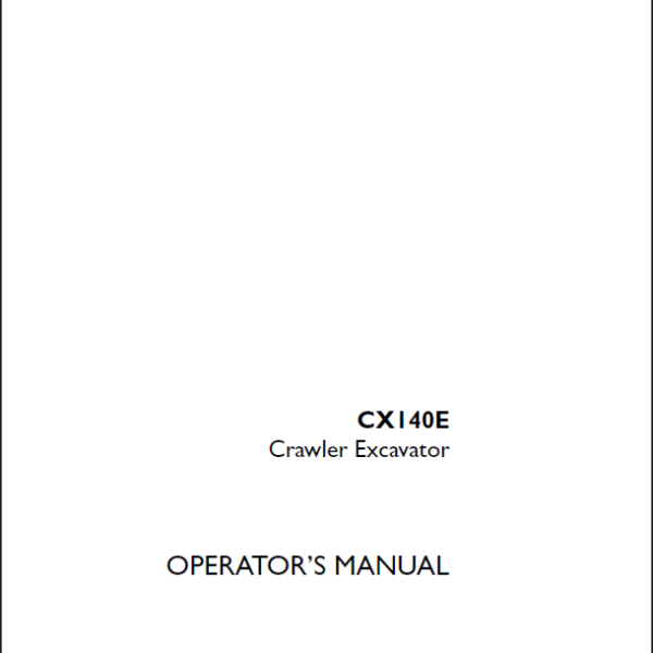Case CX140E Crawler Excavator Operators Manual (91853745) (August 2022)