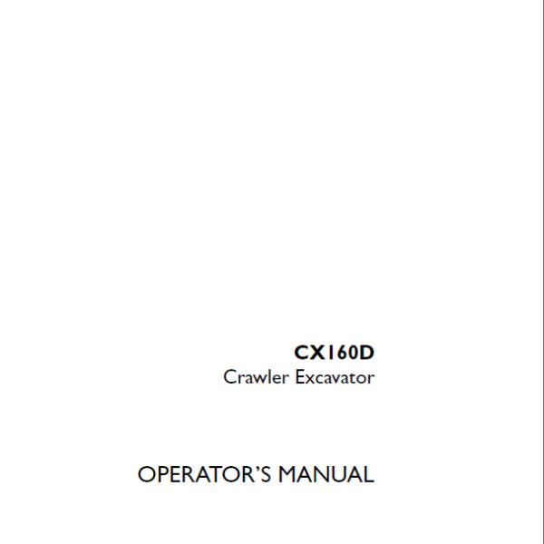 Case CX160D Crawler Excavator Operators Manual (90435774) (January 2021)