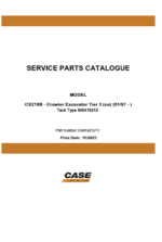 Case CX210B Tier 3 NA Crawler Excavator Service Parts Catalogue (540419212PC) (November 2023)