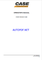 Case CX220C Standard Model Operators Manual (47619560) (February 2015)
