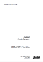 Case CX380E Crawler Excavator Operators Manual (92282072) (December 2024)