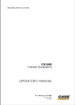 Case CX300E Crawler Excavators Operators Manual (91814487)