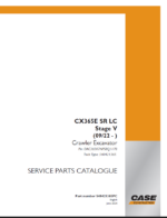 Case CX365E SR LC Stage V Crawler Excavator Service Parts Catalogue (540421365PC) (June 2024)