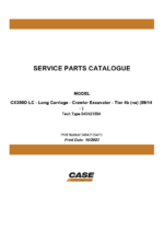 Case CX530D LC Tier 4B Long Carriage Crawler Excavator Service Parts Catalogue (540421354PC) (October 2023)