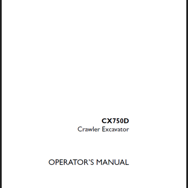 Case CX750D Crawler Excavator Operators Manual (90448373) (March 2021)