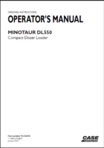 Case DL550 Minotaur Compact Dozer Loader Operators Manual (92156945) (January 2025)
