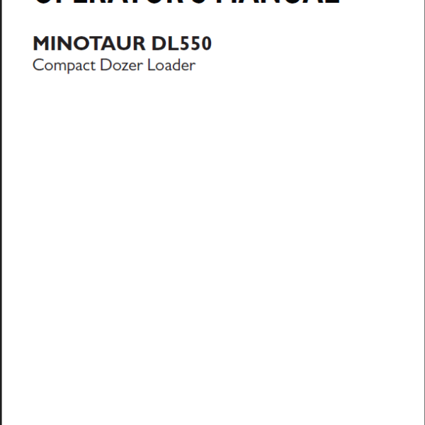 Case DL550 Minotaur Compact Dozer Loader Operators Manual (92156945) (January 2025)
