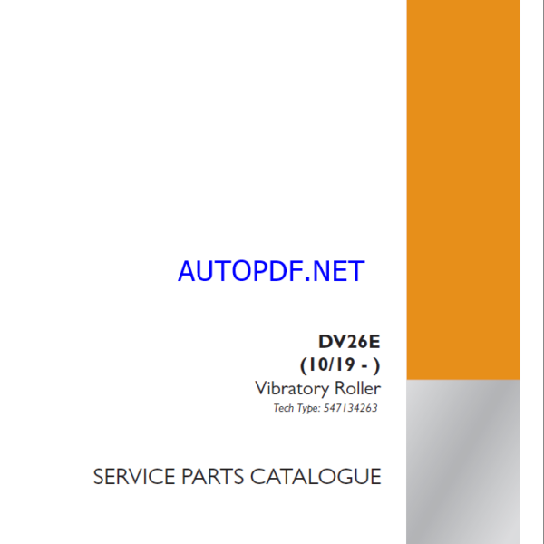 Case DV26E Vibratory Roller Service Parts Catalogue (547134263PC) (April 2025)