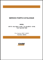 Case SR175 Tier 4B Skid Steer Loader Service Parts Catalogue (550711066PC) (April 2023)