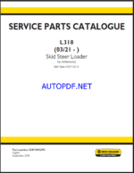 New Holland L318 Skid Steer Loader Service Parts Catalogue (550710312PC) (September 2024)