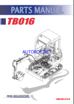 Takeuchi TB016 Mini Excavator Parts Manual (BD4Z001-7-0)