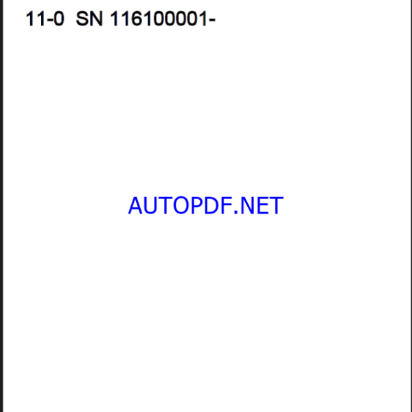 Takeuchi TB016 Mini Excavator Parts Manual (BD4Z107-11-0)