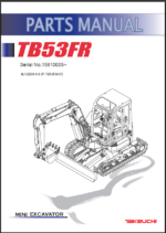 Takeuchi TB53FR Mini Excavator Parts Manual (BJ1Z006-6-0)