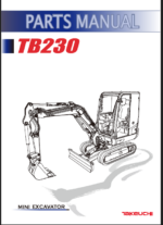 Takeuchi TB230 Mini Excavator Parts Manual (BE8Z017-0-0)