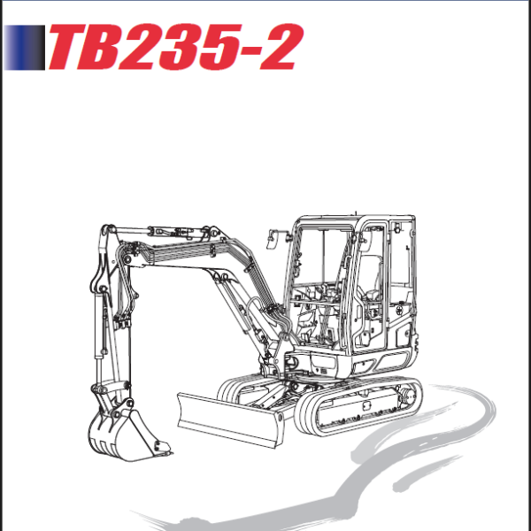 Takeuchi TB235-2 Mini Excavator Parts Manual (BE9Z015-0-0)