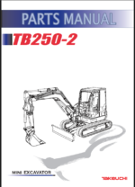 Takeuchi TB250-2 Mini Excavator Parts Manual (BK8Z012-0-0)