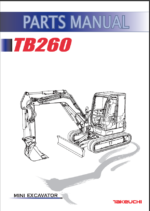 Takeuchi TB260 Mini Excavator Parts Manual (BQ1Z015-1-0)