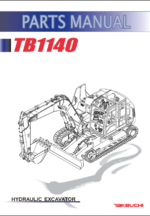 Takeuchi TB1140 Hydraulic Excavator Parts Manual (BN3Z002-12-A)