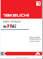 Takeuchi TL11R3 Track Loader Parts Manual (BAC1Z003-1-0)
