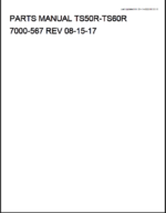 Takeuchi TS50R, TS60R Skid Steer Parts Manual (7000-567)