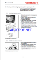 Takeuchi TW65, TW80 Series 2 Wheel Loader Service Manual