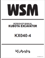 Kubota KX040-4 Excavator Workshop Manual