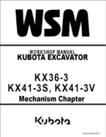 Kubota KX36-3 KX41-3S KX41-3V Excavator Workshop Manual