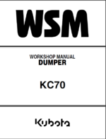 Kubota KC70 Dumper Workshop Manual