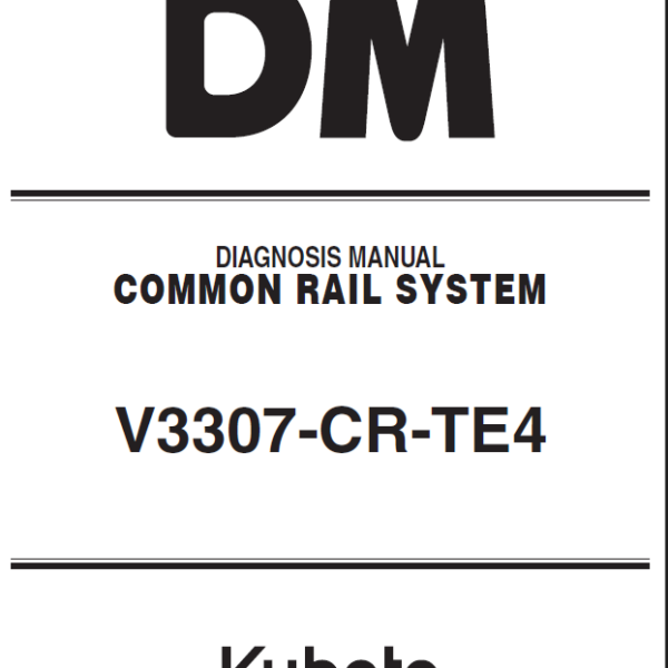 Kubota V3307-CR-TE4 Common Rail System Diagnosis Manual
