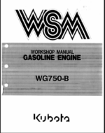 Kubota WG750-B Gasoline Engine Workshop Manual