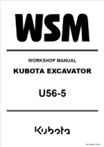 Kubota U56-5 Excavator Workshop Manual
