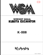 Kubota K-008 Excavator Workshop Manual
