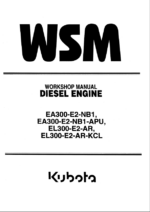 Kubota EAEL 300-E2 series Diesel Engine Workshop Manual