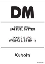 Kubota KX019-4 LPG (WG972-L-E4-BH-1) Workshop Manual