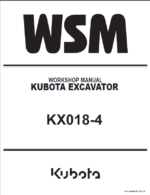 Kubota KX018-4 Excavator Workshop Manual