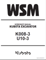 Kubota K008-3 U10-3 Code No.97899-60736 Excavator Workshop Manual