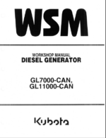 Kubota GL7000-CAN GL11000-CAN Diesel Generator Workshop Manual