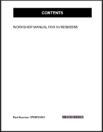 Kubota AV16-38-55-65 Workshop Manual