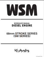 Kubota 68mm STROKE SERIES (SM SERIES) DIESEL ENGINE Workshop Manual
