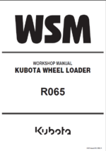 Kubota R065 Wheel Loader Workshop Manual