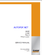 Case 1021F, 1121F Tier 2 Wheel Loader Service Manual (47392461) (July 2012)