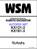 Kubota KX121-3 KX161-3 Excavator Workshop Manual