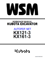 Kubota KX121-3 KX161-3 Code No.97899-60550 Excavator Workshop Manual