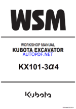 Kubota KX101-3 alpha 4 Excavator Workshop Manual